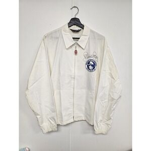 Vintage Autographed Richard Petty Museum Jacket White NASCAR Racing Cotton 90s M